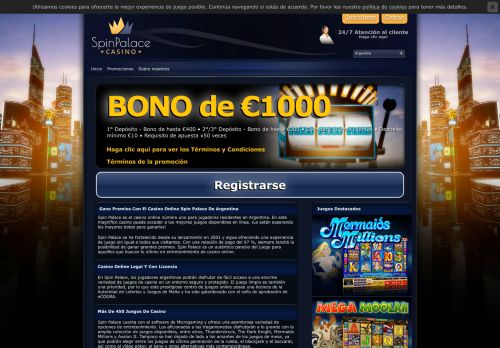 
                            5. Casino Spin Palace de Argentina | Juegos de calidad online