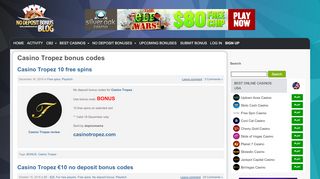 
                            13. Casino Tropez no deposit bonus codes