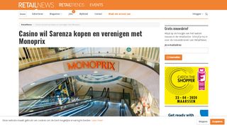 
                            11. Casino wil Sarenza kopen en verenigen met Monoprix - RetailNews.nl
