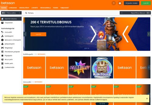 
                            3. Casino | Yli 1000 pelin suomalainen netticasino | Betsson