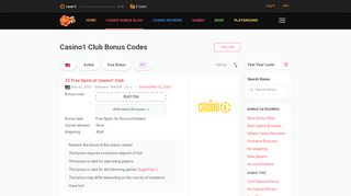 
                            13. Casino1 Club Bonus Codes - thebigfreechiplist
