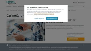 
                            3. CasinoCard - einfach bargeldlos bezahlen ... - Global | Siemens