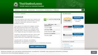 
                            8. Casinoluck - 150€ Bonus + 150 ilmaiskierrosta - Nappaa tästä