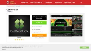 
                            9. CasinoLuck Danmark: Opret en konto i dag og få 2.000 kr + 50 free ...