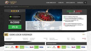 
                            7. CasinoLuck.dk - Velkomstbonusser og Bonuskoder - Online Casino