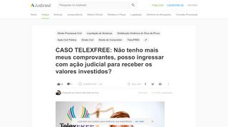 
                            7. CASO TELEXFREE: Não tenho mais meus comprovantes, posso ...