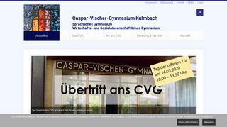 
                            10. Caspar-Vischer-Gymnasium Kulmbach - CVG Kulmbach - Startseite