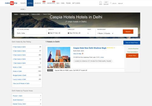 
                            11. Caspia Hotels Delhi - Book Delhi Hotels with 80% OFF - MakeMyTrip