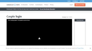 
                            9. Caspio login - Screencast-O-Matic