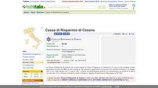 
                            5. Cassa di Risparmio di Cesena - ABI, CAB, Filiali e Agenzie - Tuttitalia