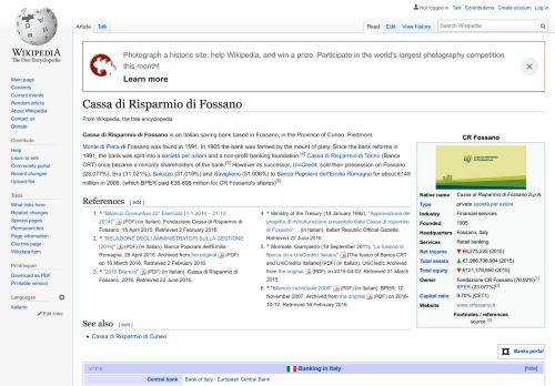 
                            6. Cassa di Risparmio di Fossano - Wikipedia