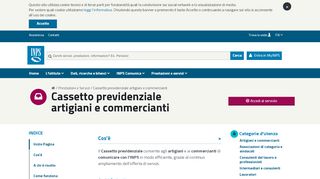 
                            12. Cassetto previdenziale artigiani e commercianti - Inps