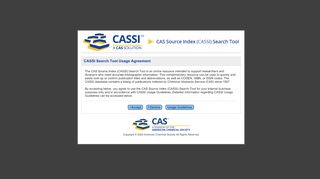 
                            7. CASSI Search Tool Usage Agreement