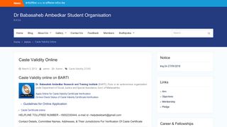 
                            7. caste validity online - Dr. Ambedkar Student Organisation