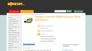 
                            7. Castiga o casa de 100000 euro sau 99 de televizoare - Regulamentul ...