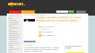 
                            10. Castiga o invitatie pe Filelist, un review complex site sau un banner ...