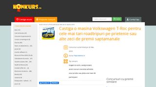 
                            7. Castiga o masina Volkswagen T-Roc pentru cele mai tari roadtripuri ...