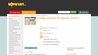 
                            2. Castiga pachete de tigarete Dunhill - Regulamentul ... - Konkurs.ro