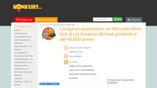 
                            7. Castiga un apartament, un Mercedes-Benz GLA, 8 city breakuri, 80 ...