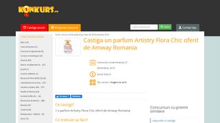 
                            9. Castiga un parfum Artistry Flora Chic oferit de Amway Romania ...