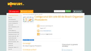 
                            6. Castiga unul din cele 80 de Beach Organizer Photoderm - Konkurs.ro