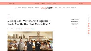 
                            6. Casting Call for MasterChef Singapore set to air on MediaCorps ...
