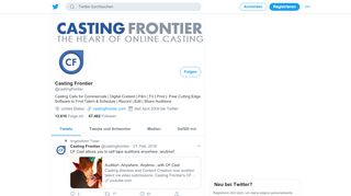 
                            6. Casting Frontier (@castingfrontier) | Twitter