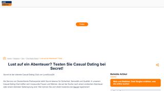 
                            4. Casual Dating bei Secret - Dein Club für diskrete Abenteuer