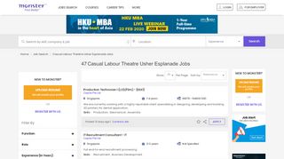 
                            10. Casual Labour Theatre Usher Esplanade Jobs - Latest Casual Labour ...