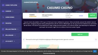 
                            5. Casumo Casino | Få 200 gratisspinn og bonus på opptil €1200