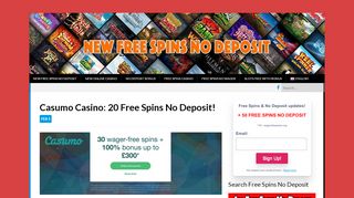 
                            7. Casumo Casino - New Free Spins No Deposit