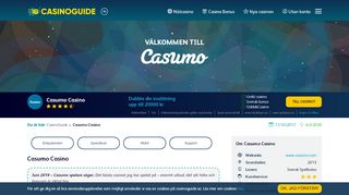 
                            7. Casumo Casino -upp till 20 000 kr i bonus och 200 bonus spins här!