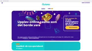 
                            1. Casumo - Online Casino med bonus (20 000 kr + 20 spins) och BankID