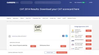 
                            5. CAT 2014 Results: Download your CAT scorecard here - Bschool