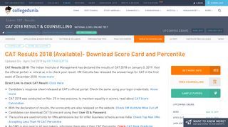 
                            12. CAT Results 2018 (Declared): Download CAT Scorecard@iimcat.ac.in ...