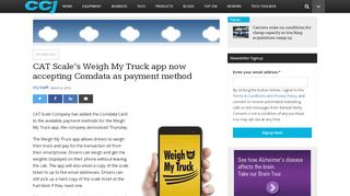 
                            11. CAT Scale's Weigh My Truck app now accepting Comdata as ...