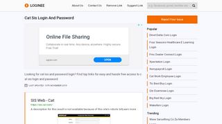 
                            5. Cat Sis Login And Password