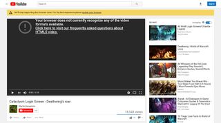 
                            8. Cataclysm Login Screen - Deathwing's roar - YouTube