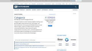 
                            1. Catagonia - Investorenprofil | Gründerszene