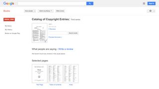 
                            13. Catalog of Copyright Entries: Third series - Google বই ফলাফল