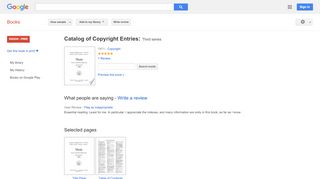 
                            13. Catalog of Copyright Entries: Third series - Google Books Result