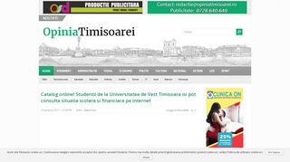 
                            9. Catalog online! Studentii de la Universitatea de Vest Timisoara isi