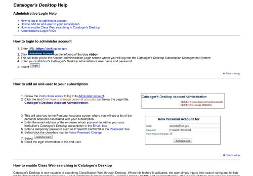 
                            10. Cataloger's Desktop help: Administrative Login Help