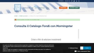 
                            7. Catalogo Fondi: Consulta con Morningstar | Fundstore
