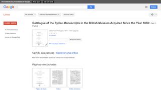 
                            9. Catalogue of the Syriac Manuscripts in the British Museum Acquired ...