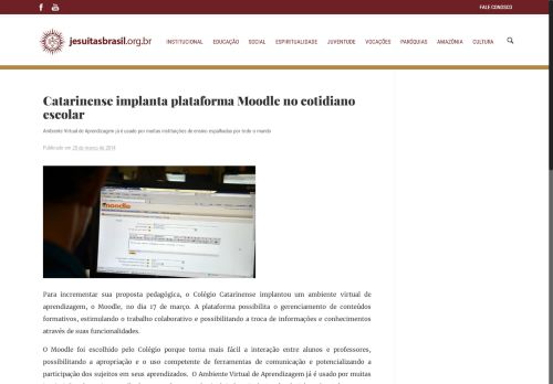 
                            10. Catarinense implanta plataforma Moodle no cotidiano escolar | Portal ...