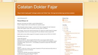 
                            11. Catatan Dokter Fajar: Resertifikasi idi