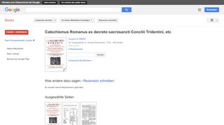 
                            7. Catechismus Romanus ex decreto sacrosancti Concilii Tridentini, etc - Google Books-Ergebnisseite