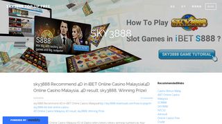 
                            5. Category: How To Play - SkY3888 TOP UP FREE