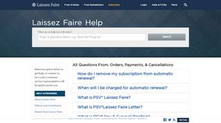 
                            11. Category: Orders, Payments, & Cancellations - Laissez Faire